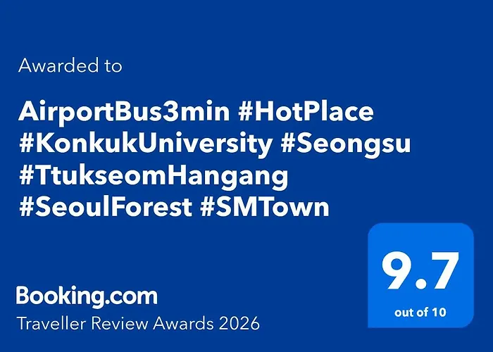 Airportbus3min #hotplace #konkukuniversity #seongsu #ttukseomhangang #seoulforest #smtown Pousada Seul